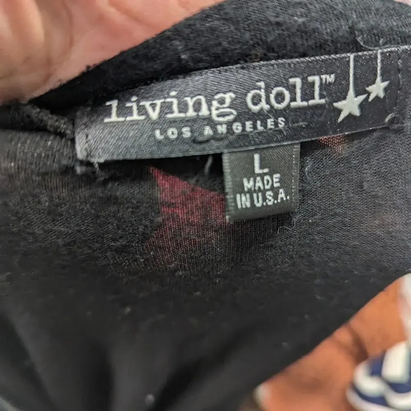 Living Doll Black Tee Shirt / Large - Picture 4 of 4